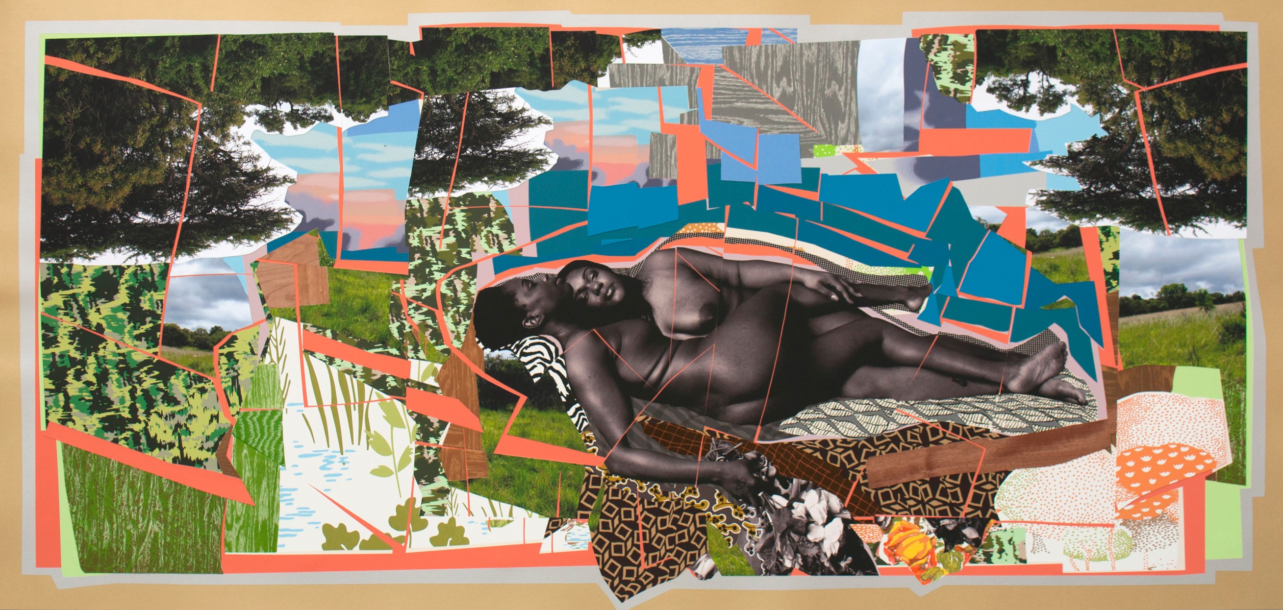 sleep: deux femmes noires by mickalene thomas