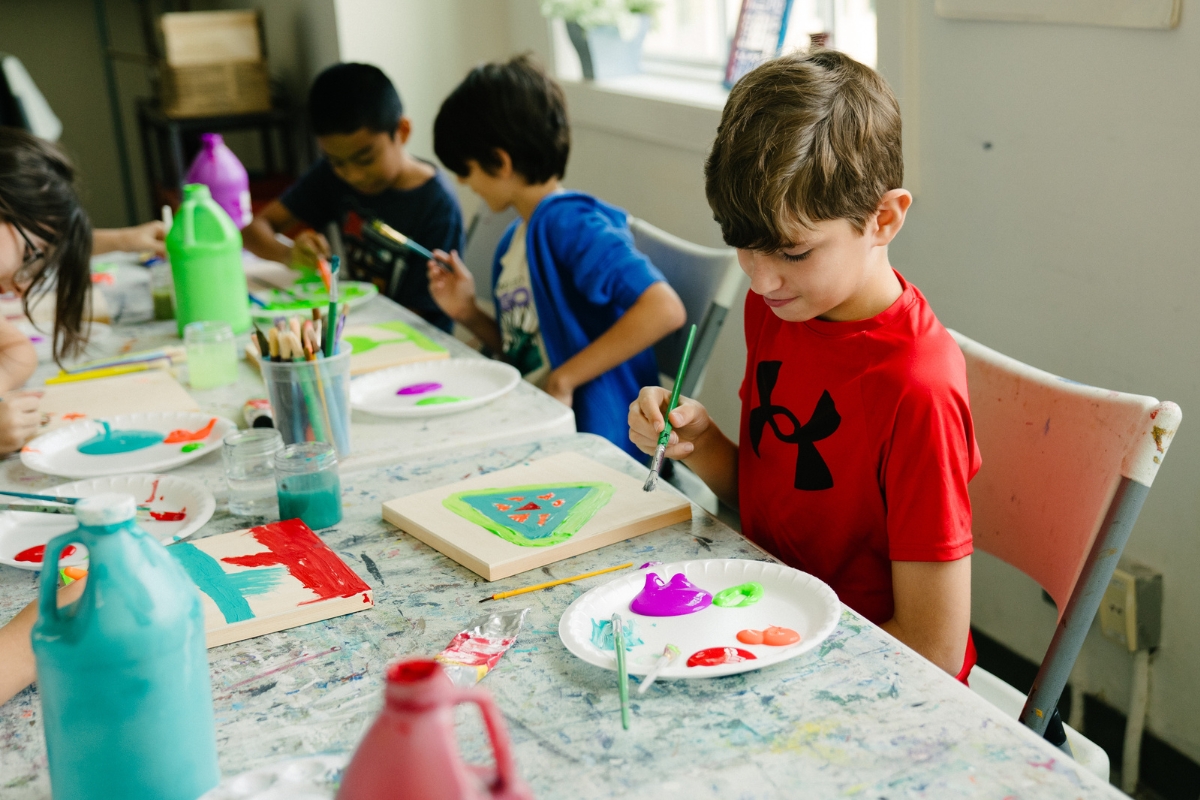 Children painting at Summer Camp @ MOCA