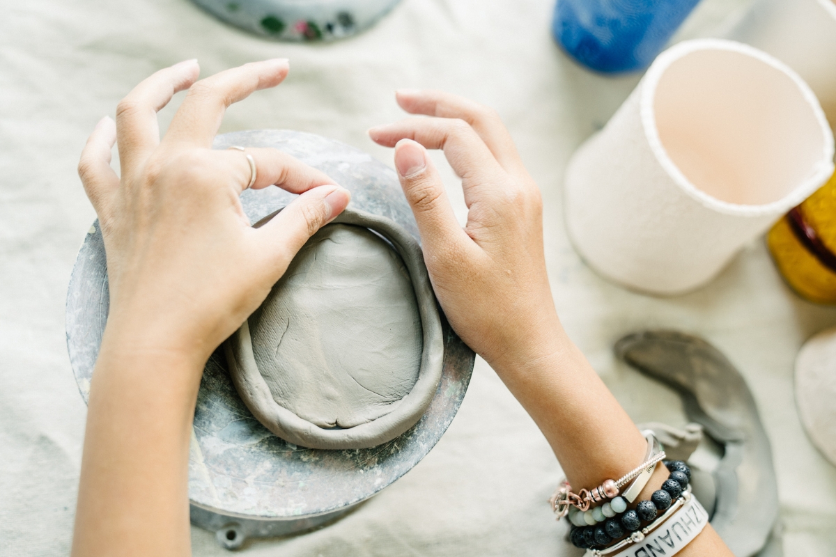 Handbuilding ceramics during Summer Camp @ MOCA