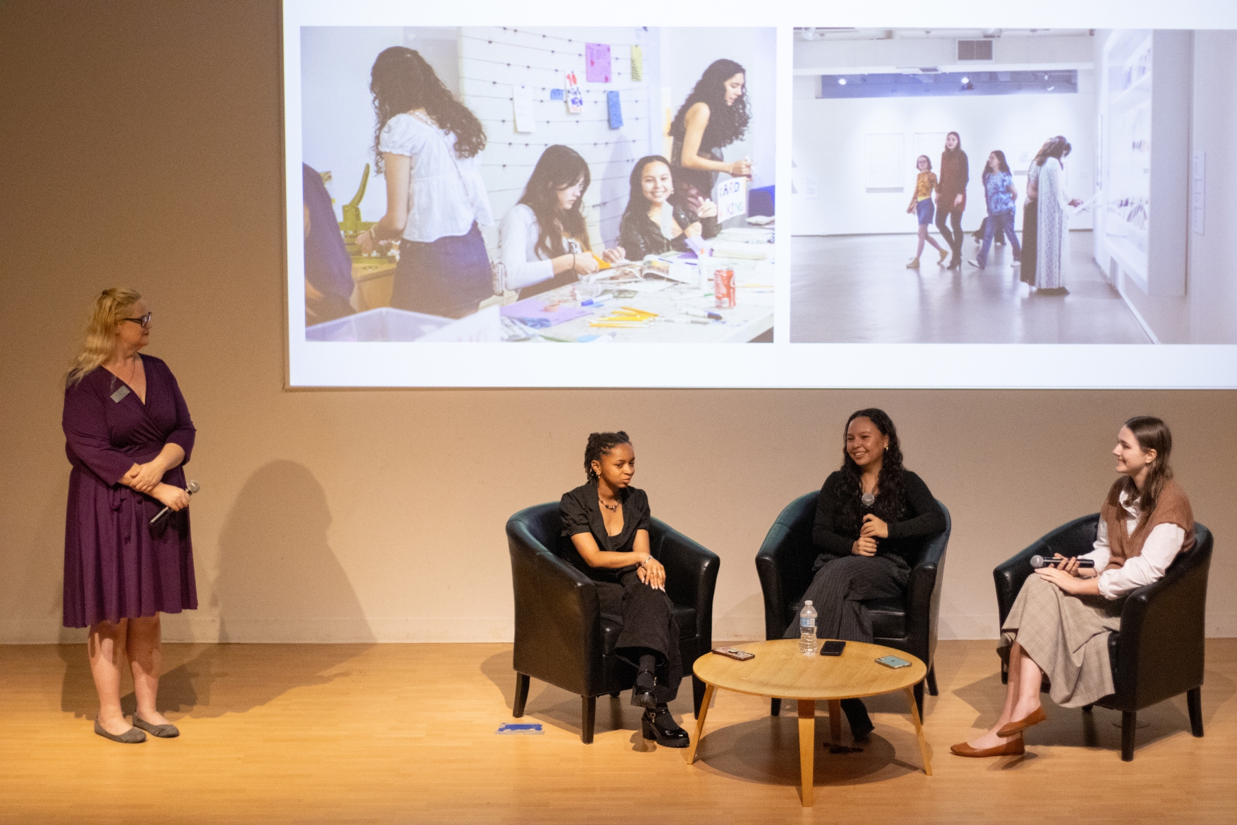 Members of MOCA's Teen Art Council presenting on a panel at the Southeastern Museum Director’s Conference