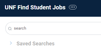 UNF Jobs Hub search bar