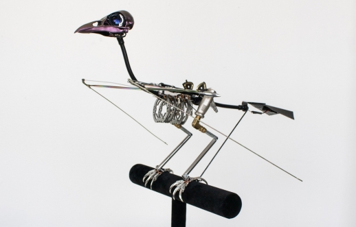 Bird sculpture by Dustin Sims click for more information about this exhibition