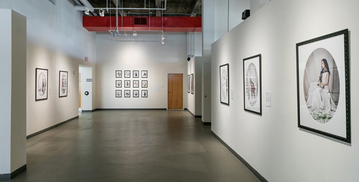 view of the exhibition hall for Allegory of Fortune