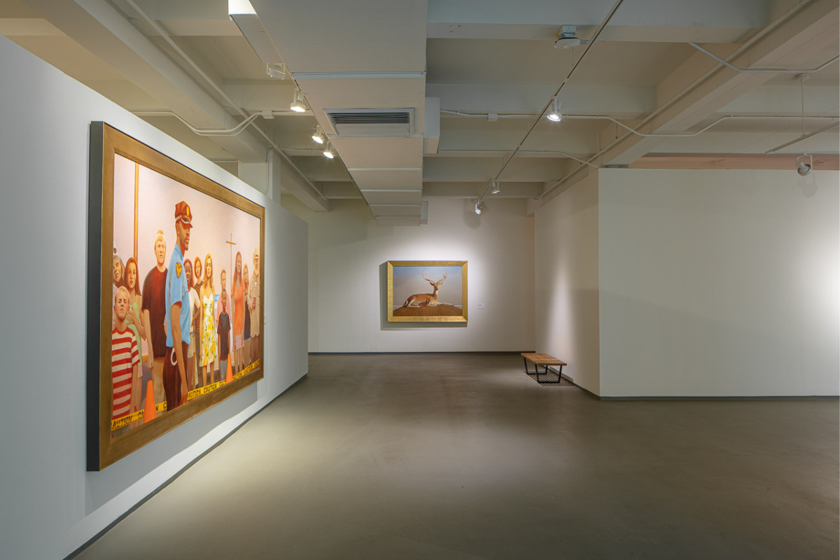 installation image of the exhibition Bo Bartlett: Earthly Matters