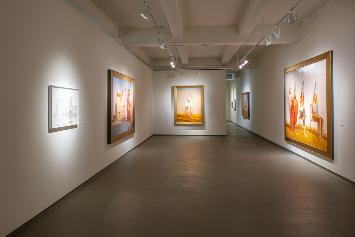 installation image of the exhibition Bo Bartlett: Earthly Matters