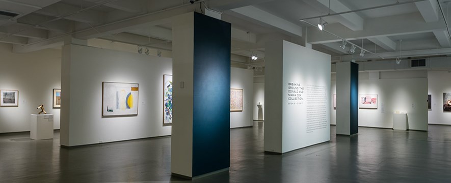 wide view of the entrance to the Breaking Ground exhibition