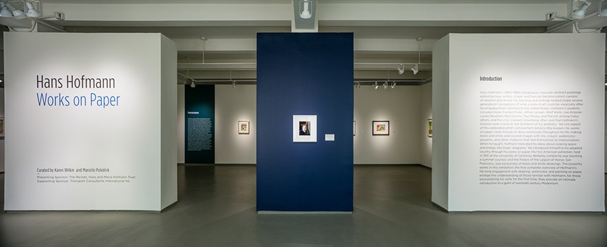 entrance wall for Hans Hofmann Works on Paper exhibit