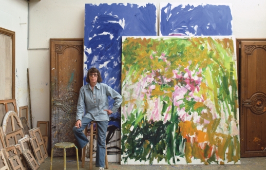 Joan Mitchell in her Vétheuil studio, 1983. click for more information about this exhibition