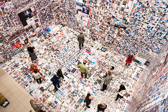 a view from above of the exhibit