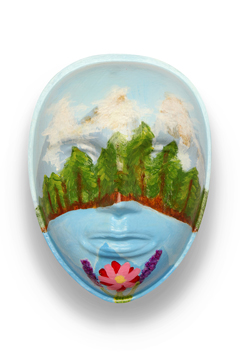 landscape on a mask