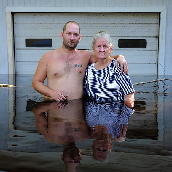 Terrence McKeen with his mother Gloria by Gideon Mendel